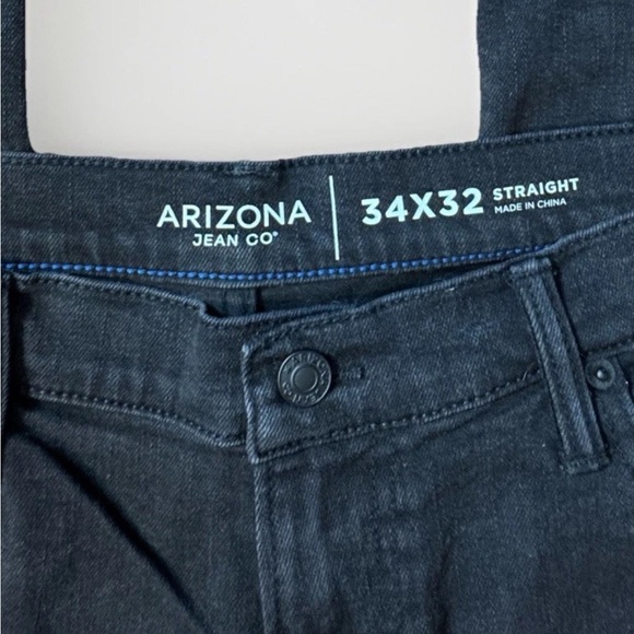 (34x32) ARIZONA Straight Black Distressed Jeans - Picture 5 of 7